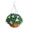 18in. UV Resistant Artificial Gardenia Hanging Basket (Indoor/Outdoor)
